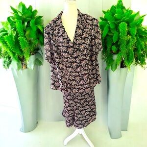 Vintage Danny & Nicole Floral Top and Skirt Set Size 24W